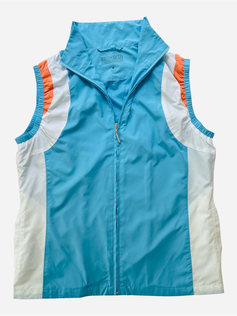 Ashworth Women’s Golf Vest Blue and White Size Medium